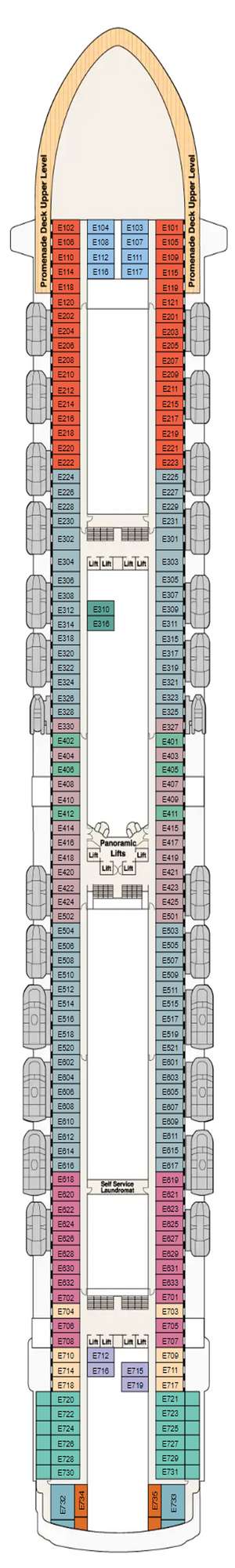 Deck plan for Emerald Princess