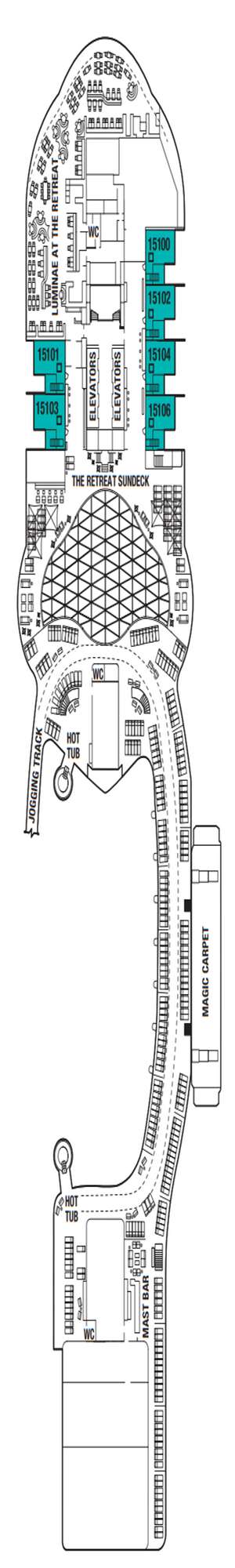 Deck plan for Celebrity Xcel