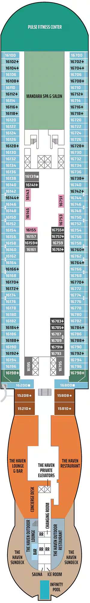 Deck plan for Norwegian Aqua