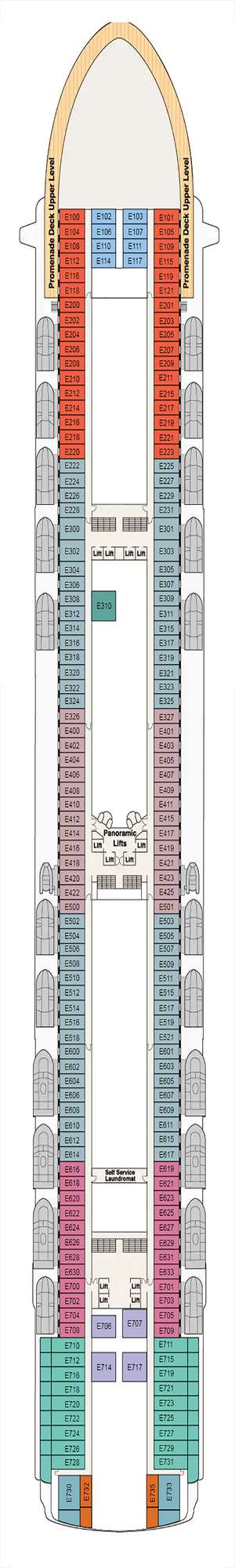 Deck plan for Sapphire Princess