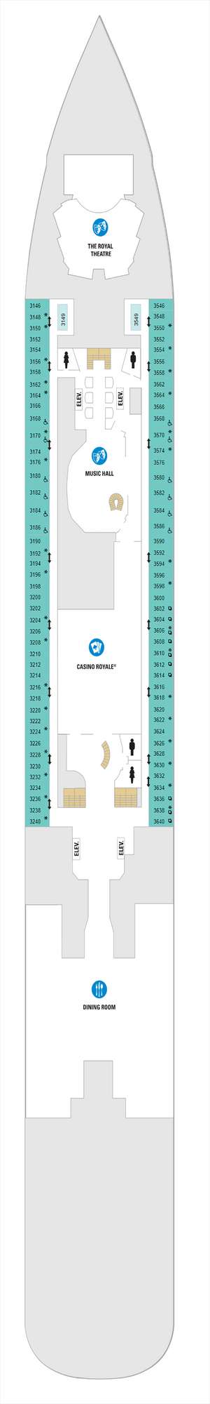 Deck plan for Odyssey of the Seas