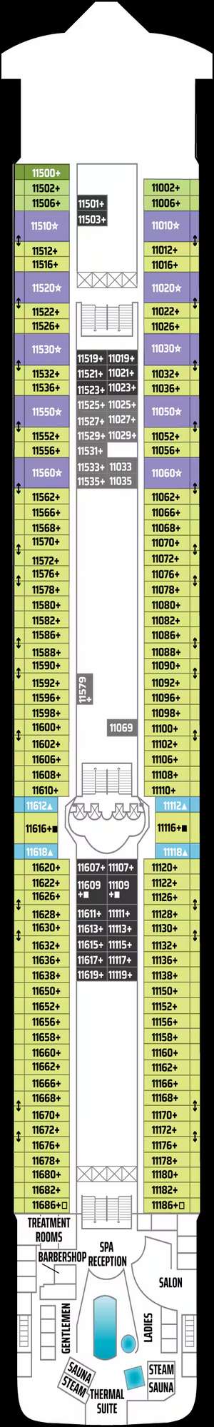 Deck plan for Norwegian Dawn