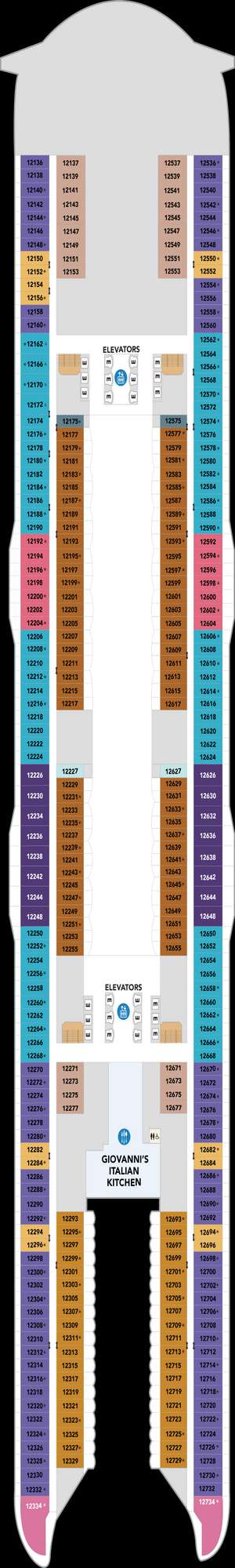 Deck plan for Utopia of the Seas