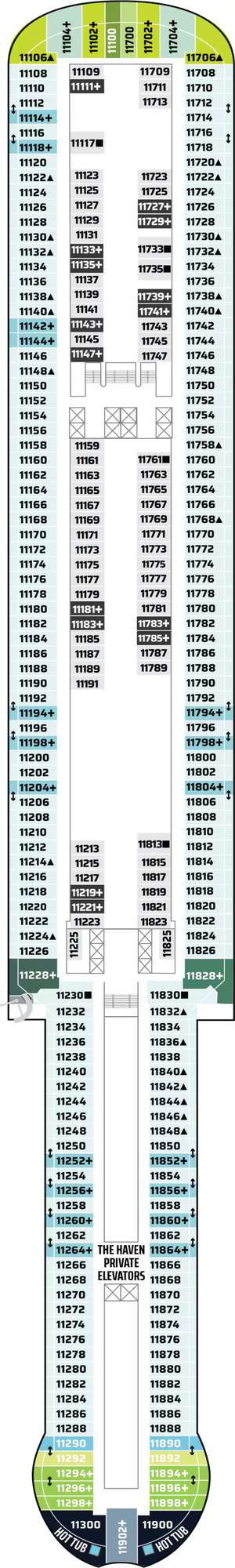 Deck plan for Norwegian Bella