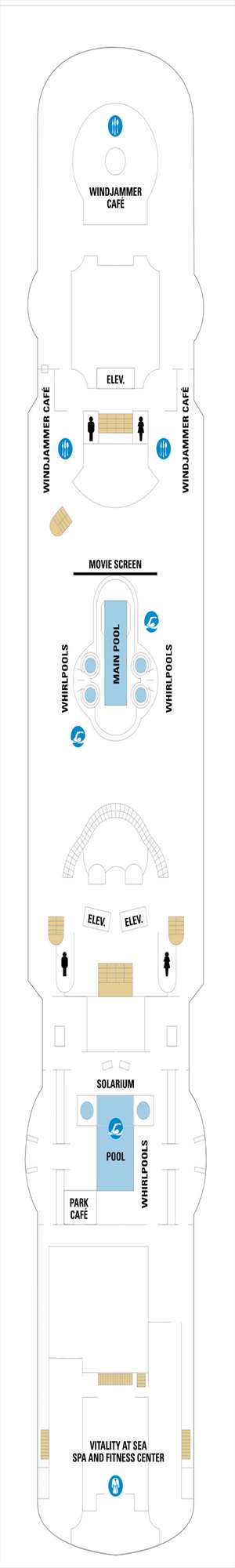 Deck plan for Vision of the Seas