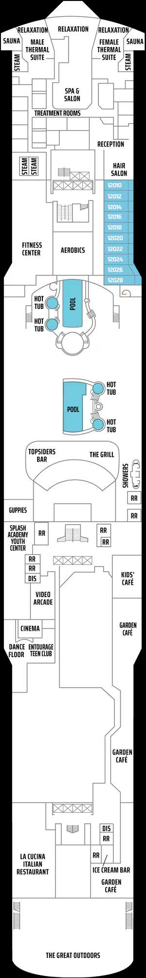 Deck plan for Norwegian Gem
