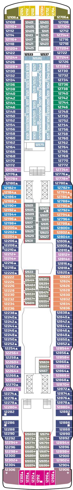 Deck plan for Norwegian Bliss