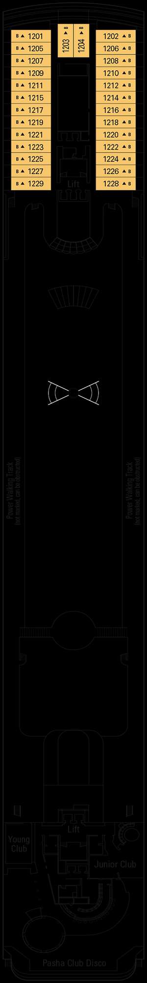 Deck plan for MSC Sinfonia