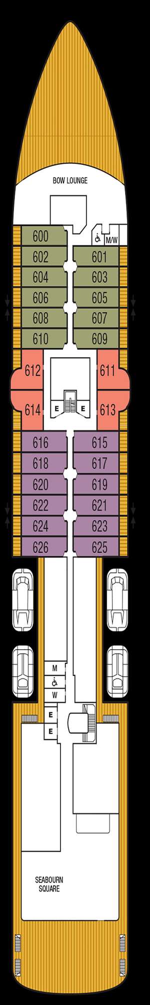 Deck plan for Seabourn Pursuit