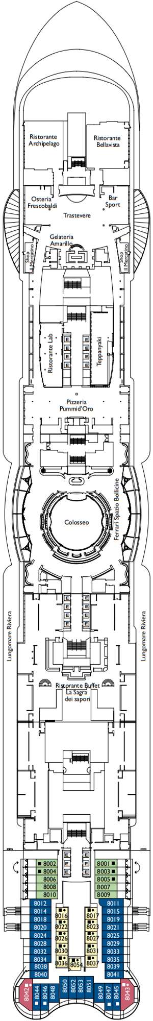 Deck plan for Costa Smeralda