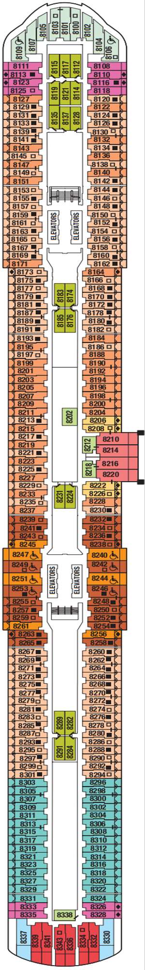 Deck plan for Celebrity Xcel