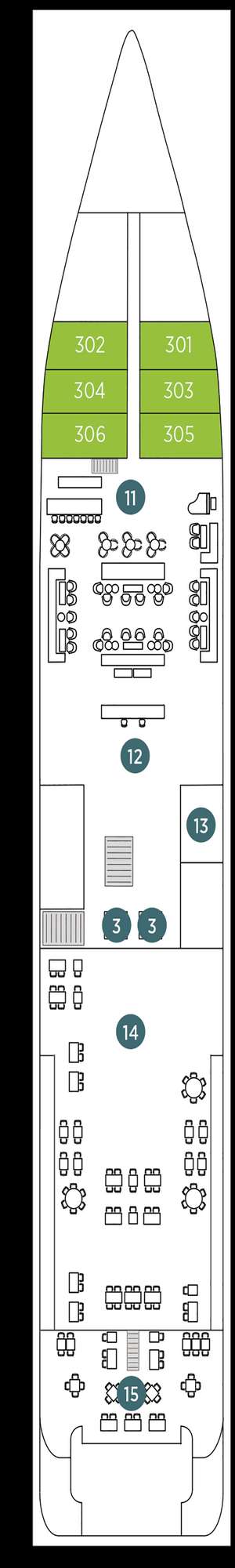 Deck plan for Emerald Sakara