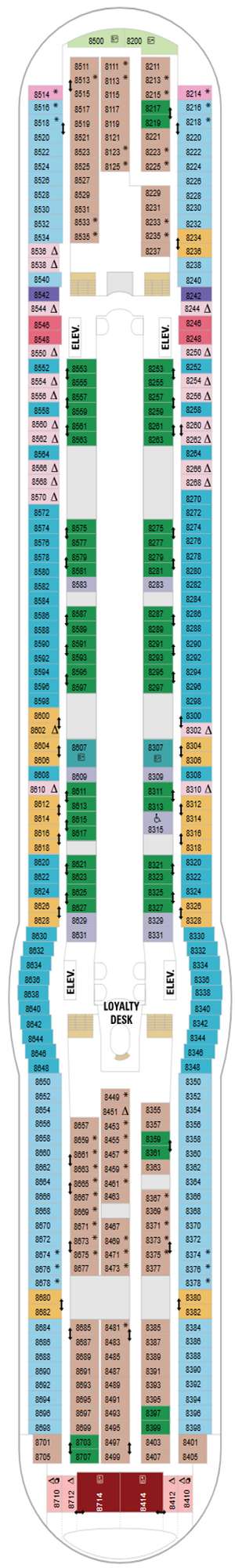 Deck plan for Liberty of the Seas