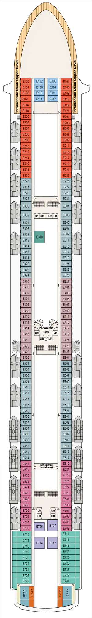 Deck plan for Diamond Princess