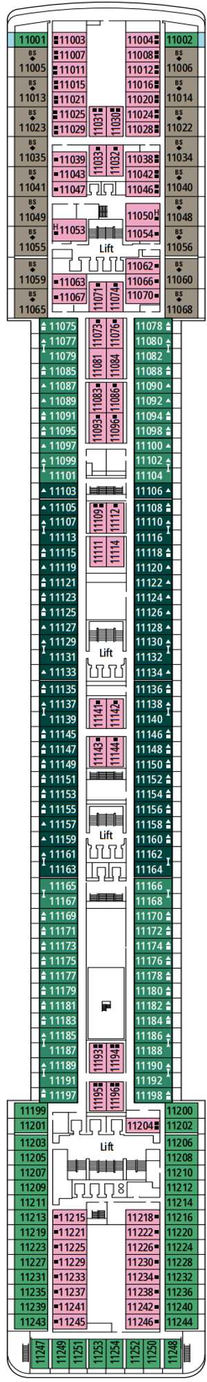 Deck plan for MSC Poesia
