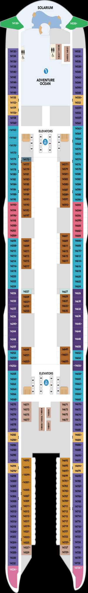 Deck plan for Utopia of the Seas