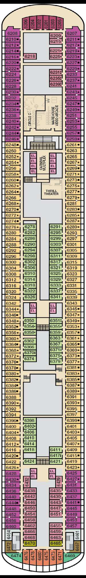 Deck plan for Carnival Horizon