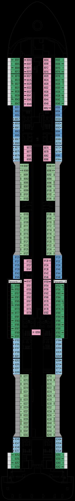 Deck plan for MSC Virtuosa