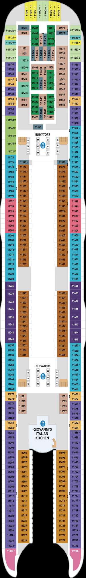 Deck plan for Utopia of the Seas