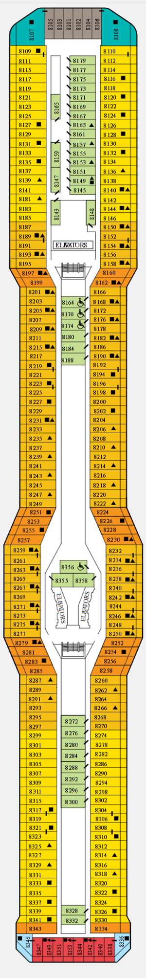 Deck plan for Celebrity Solstice
