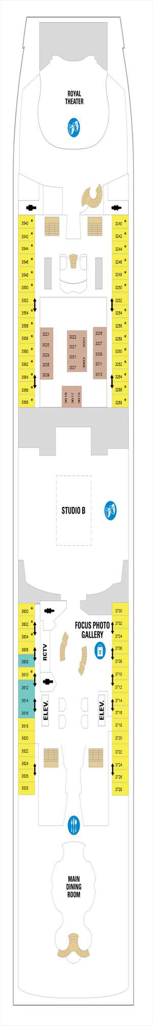 Deck plan for Voyager of the Seas