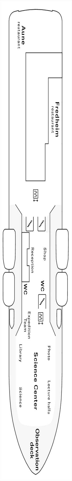 Deck plan for MS Roald Amundsen