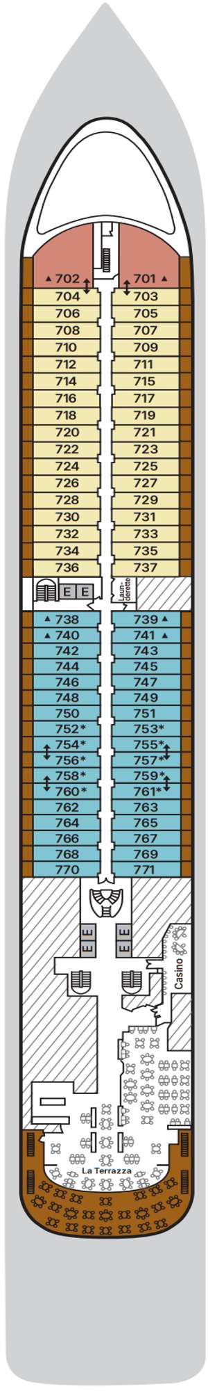 Deck plan for Silver Spirit