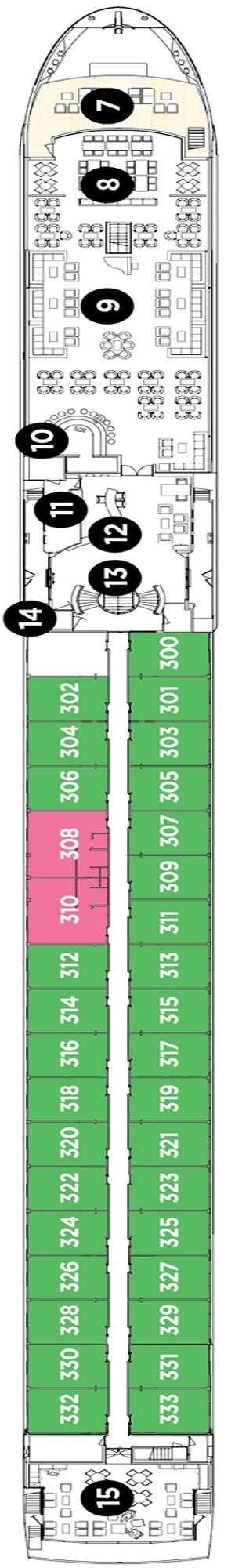 Deck plan for Avalon Vista
