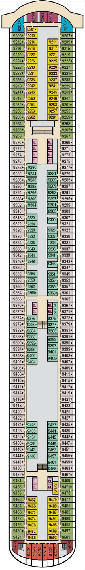 Deck plan for Carnival Firenze