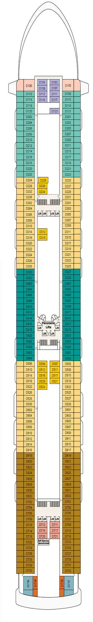 Deck plan for Caribbean Princess