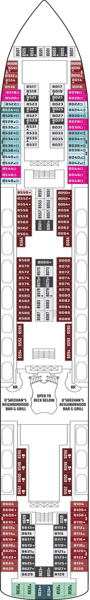 Deck plan for Norwegian Jade