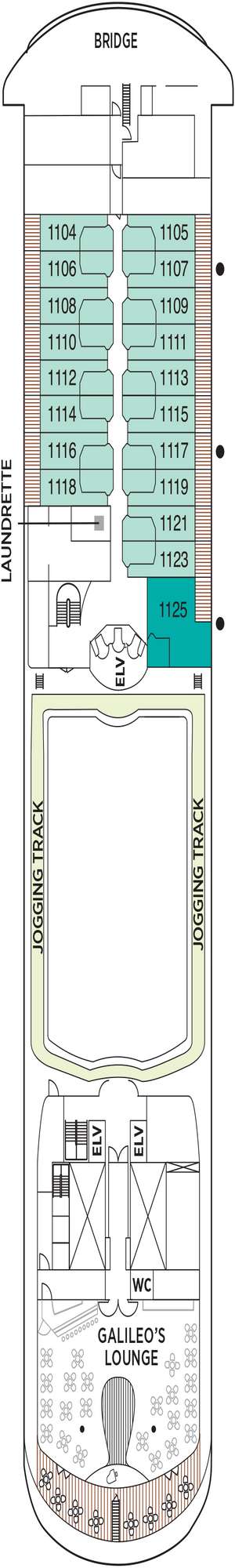 Deck plan for Regent Seven Seas Navigator