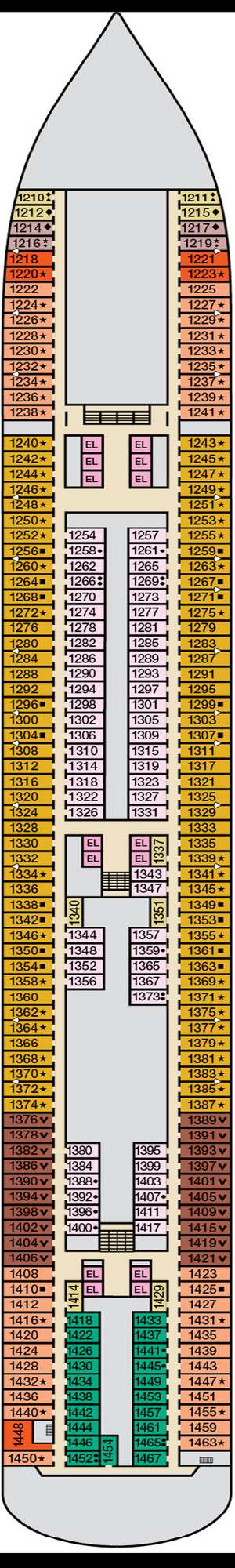 Deck plan for Carnival Magic