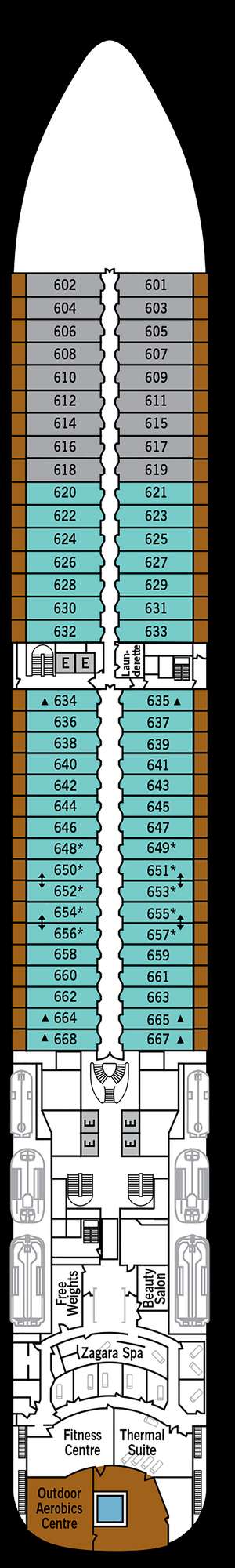 Deck plan for Silver Spirit