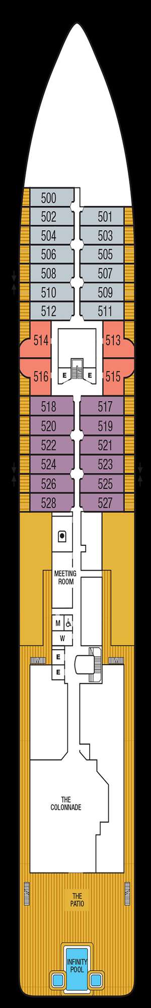 Deck plan for Seabourn Pursuit