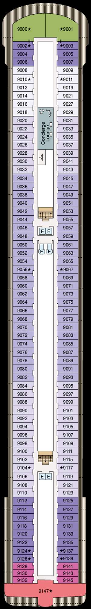 Deck plan for Oceania Vista