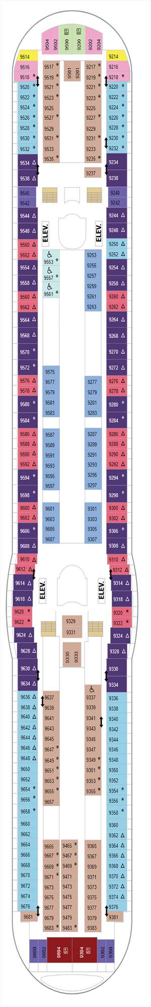 Deck plan for Navigator of the Seas