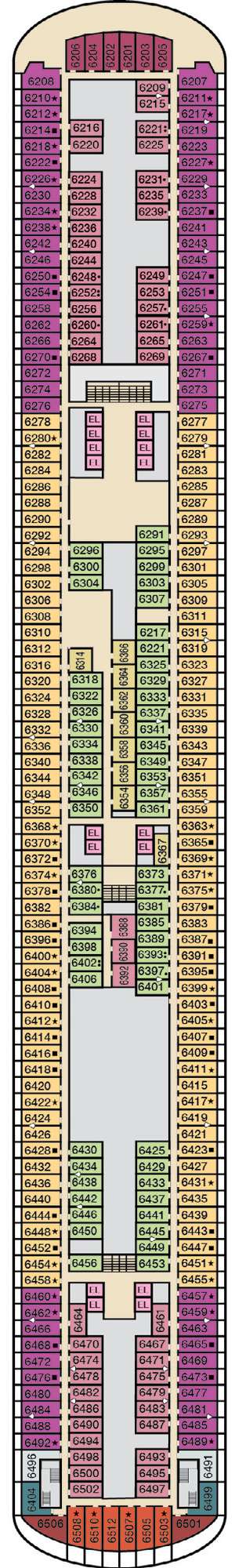 Deck plan for Carnival Venezia