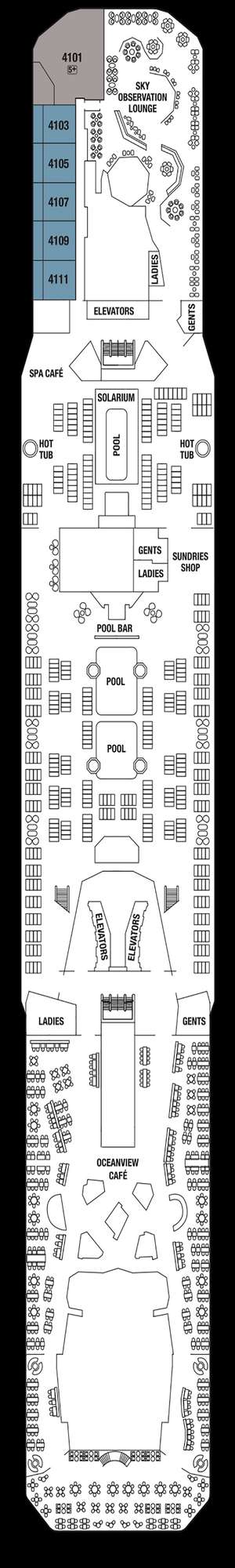 Deck plan for Celebrity Reflection