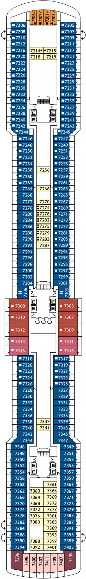 Deck plan for Costa Deliziosa