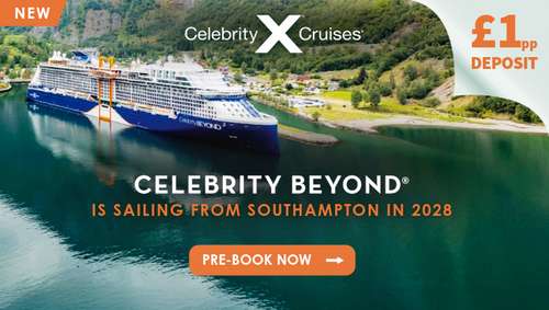 Celebrity Cruises Summer 2028 - COMING SOON!  promotional banner