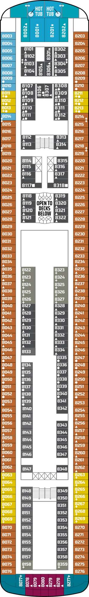 Deck plan for Norwegian Sky