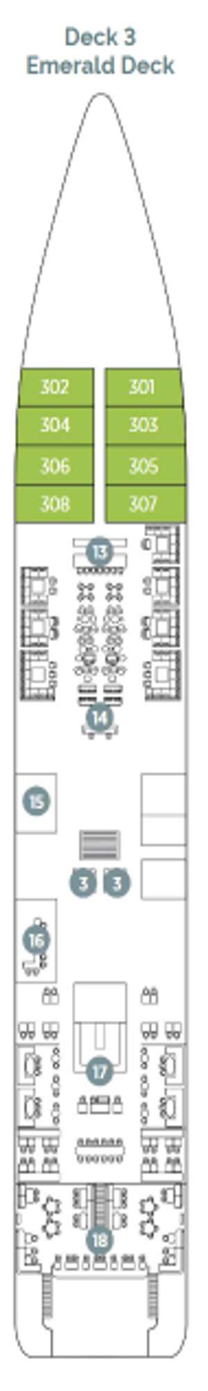 Deck plan for Emerald Kaia