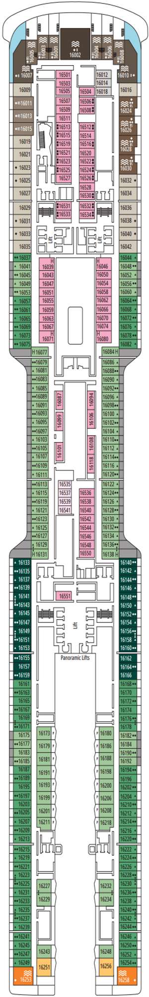 Deck plan for MSC World Atlantic