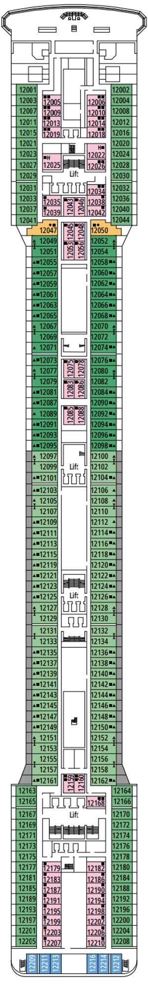 Deck plan for MSC Magnifica