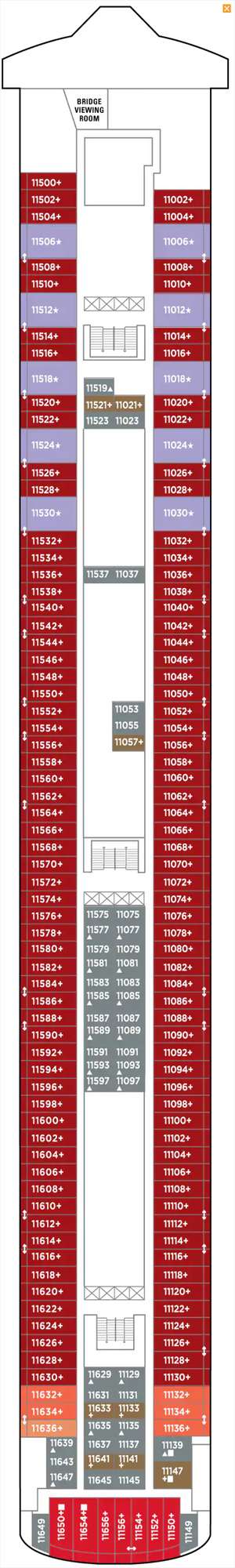 Deck plan for Norwegian Pearl