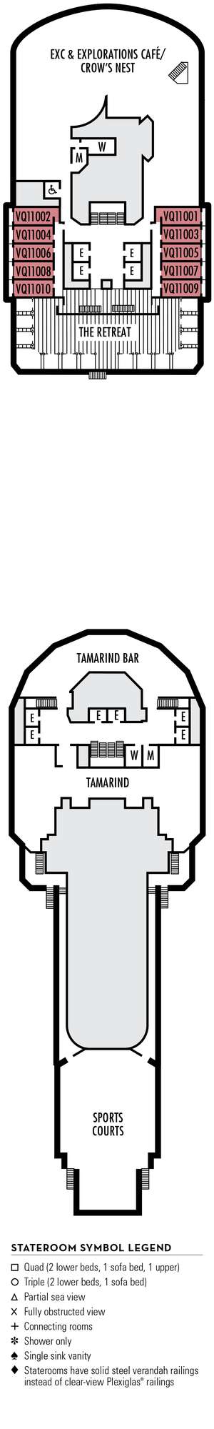 Deck plan for Nieuw Amsterdam