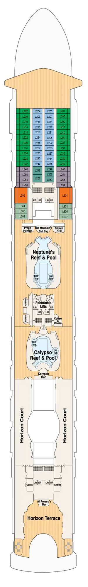 Deck plan for Grand Princess