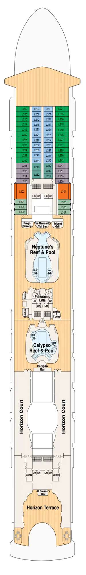 Deck plan for Grand Princess