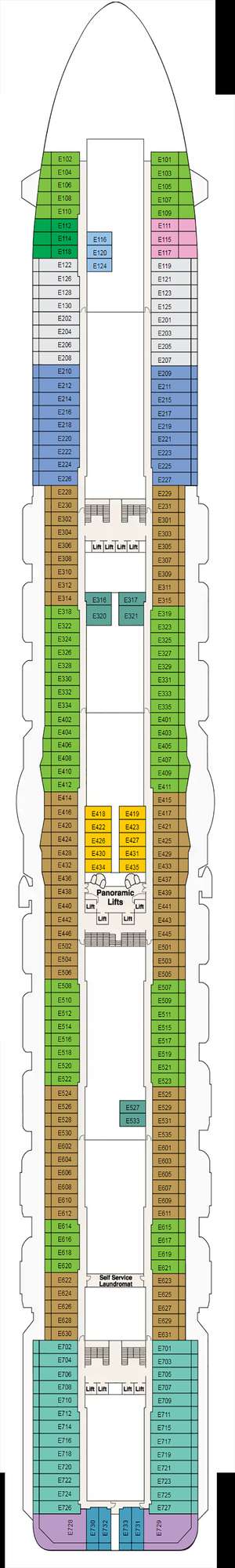 Deck plan for Majestic Princess